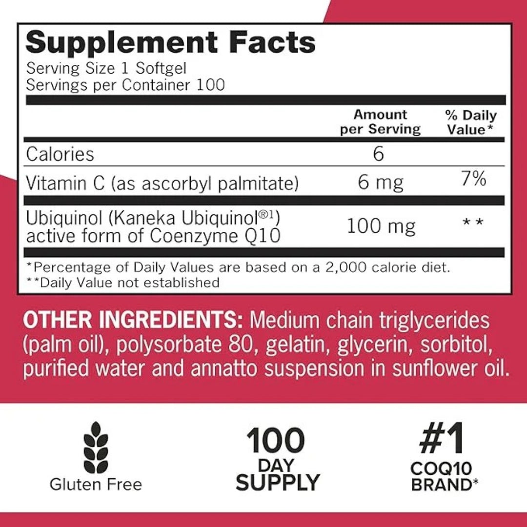 Mega Ubiquinol CoQ10, 100 mg