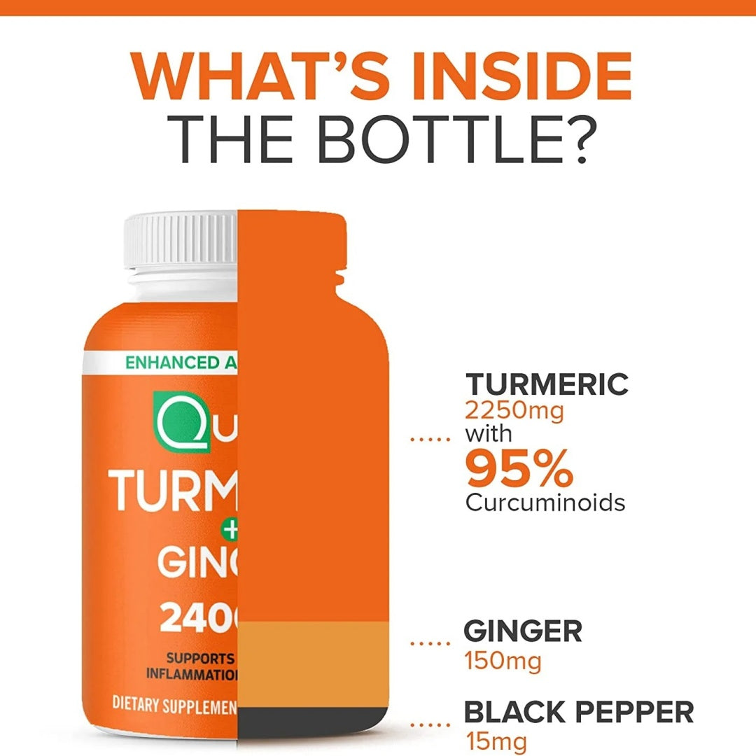 Turmeric Curcumin with Ginger and Black Pepper Extract, 2400mg