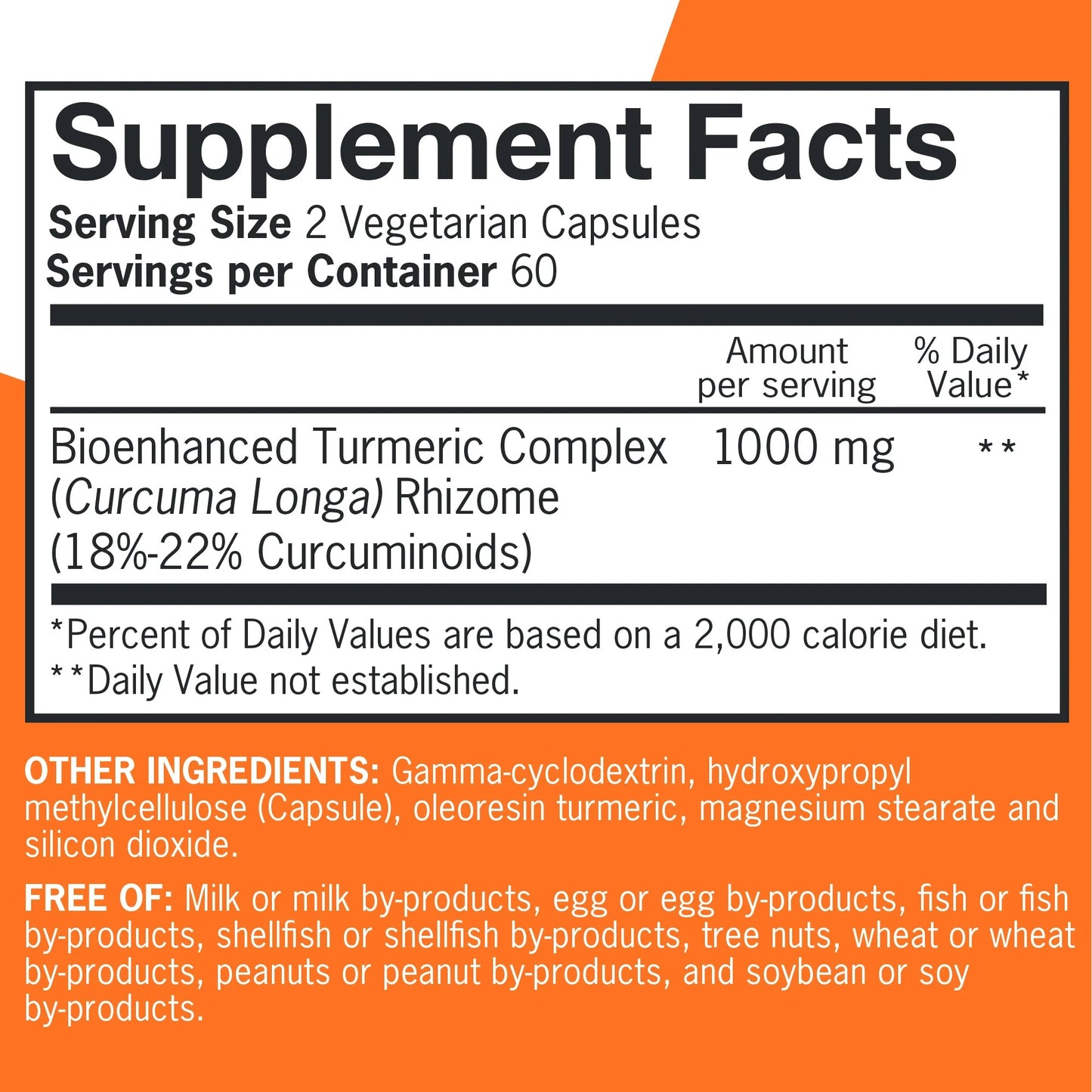 Extra Strength Turmeric Curcumin Complex, 1000mg
