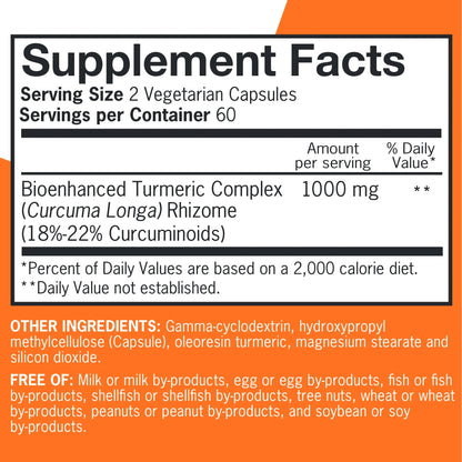 Extra Strength Turmeric Curcumin Complex, 1000mg